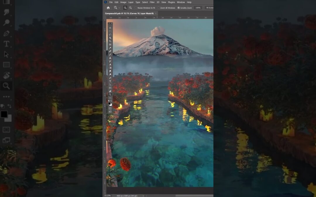Day of the Dead Inspired Art Tutorial #shorts #photoshop