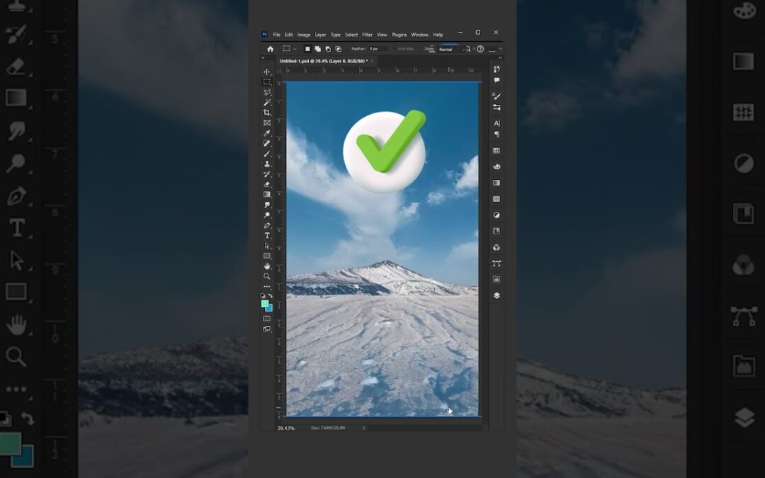 Transform Photos into Snow in SECONDS ❄️ #shorts #photoshop